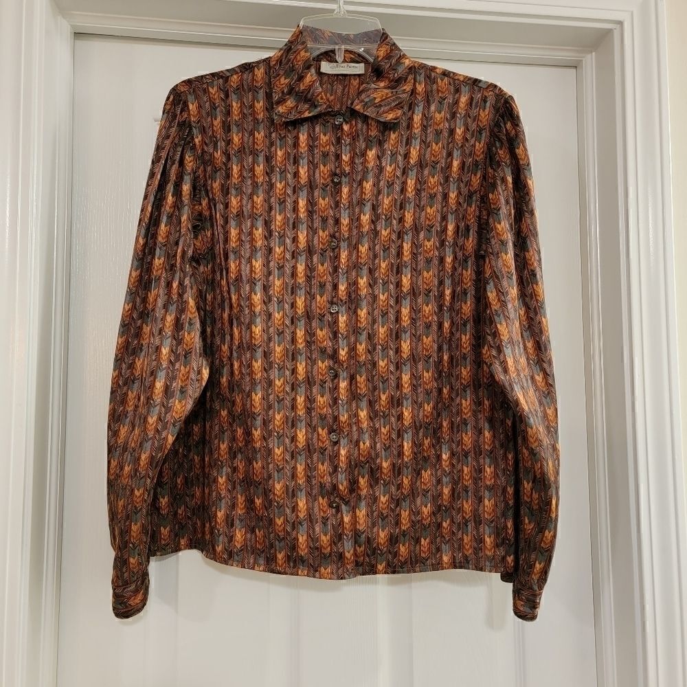 Vintage Evan-Picone retro blouse SZ 6